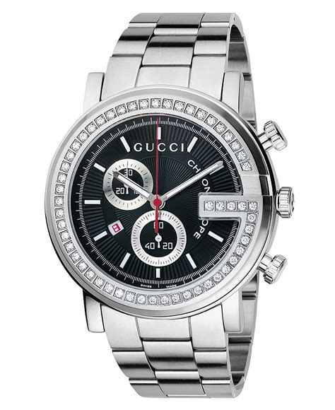 gucci watch on sale mens|men's gucci watch diamond bezel.